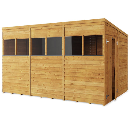 Store More Wooden Shed Store More 12 x 8 Pressure Treated Overlap Pent Shed - 12x8 Windowed Store More 12 x 8 Pressure Treated Overlap Pent Shed - 12x8 Windowed