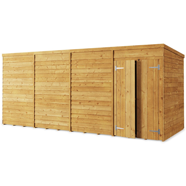 Store More Wooden Shed Store More 16 x 6 Pressure Treated Overlap Pent Shed Store More 16 x 6 Pressure Treated Overlap Pent Shed