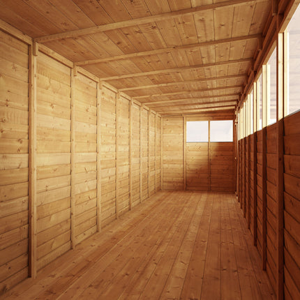 Store More Wooden Shed Store More 16 x 6 Pressure Treated Overlap Pent Shed Store More 16 x 6 Pressure Treated Overlap Pent Shed