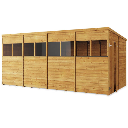 Store More Wooden Shed Store More 16 x 8 Pressure Treated Overlap Pent Shed Store More 16 x 8 Pressure Treated Overlap Pent Shed