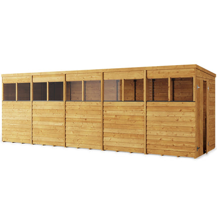 Store More Wooden Shed Store More 20 x 6 Pressure Treated Overlap Pent Shed Store More 20 x 6 Pressure Treated Overlap Pent Shed