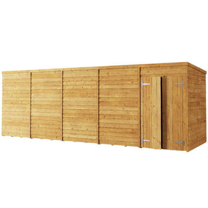 Store More Wooden Shed Store More 20 x 6 Pressure Treated Overlap Pent Shed Store More 20 x 6 Pressure Treated Overlap Pent Shed