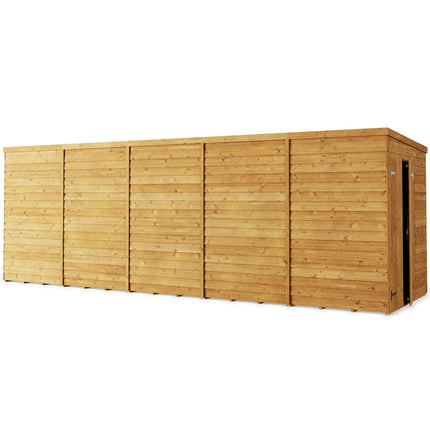 Store More Wooden Shed Store More 20 x 6 Pressure Treated Overlap Pent Shed Store More 20 x 6 Pressure Treated Overlap Pent Shed