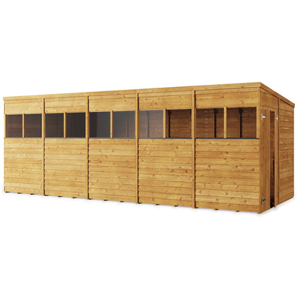 Store More Wooden Shed Store More 20 x 8 Pressure Treated Overlap Pent Shed Store More 20 x 8 Pressure Treated Overlap Pent Shed