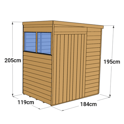 Store More Wooden Shed Store More 4 x 6 Pressure Treated Overlap Pent Shed Store More 4 x 6 Pressure Treated Overlap Pent Shed