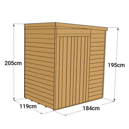 Store More Wooden Shed Store More 4 x 6 Pressure Treated Overlap Pent Shed Store More 4 x 6 Pressure Treated Overlap Pent Shed