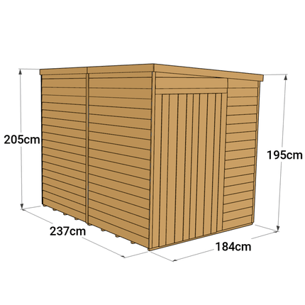 Store More Wooden Shed Store More 8 x 6 Pressure Treated Overlap Pent Shed Store More 8 x 6 Pressure Treated Overlap Pent Shed