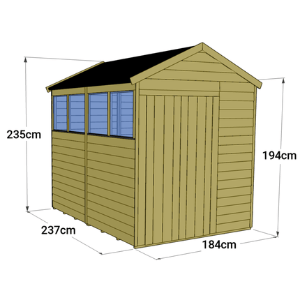 Store More Wooden Shed Store More 8 x 6 Tongue and Groove Apex Shed Store More 8 x 6 Tongue and Groove Apex Shed