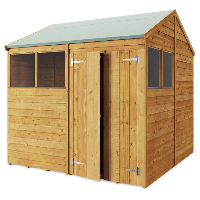 Store More Wooden Shed Store More 8x8 Shed Apex Overlap Windowed SM-OL-A-8x8W 5055280414639