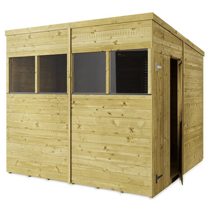 Store More Wooden Shed Store More 8x8 Tongue and Groove Pent Shed