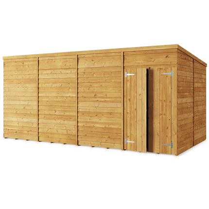 Store More Wooden Shed Windowless Store More 16 x 8 Pressure Treated Overlap Pent Shed SM-OL-P-16x8WL Store More 16 x 8 Pressure Treated Overlap Pent Shed 5055280414462