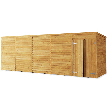 Store More Wooden Shed Windowless Store More 20 x 6 Pressure Treated Overlap Pent Shed SM-OL-P-20x6WL Store More 20 x 6 Pressure Treated Overlap Pent Shed 5055280414363