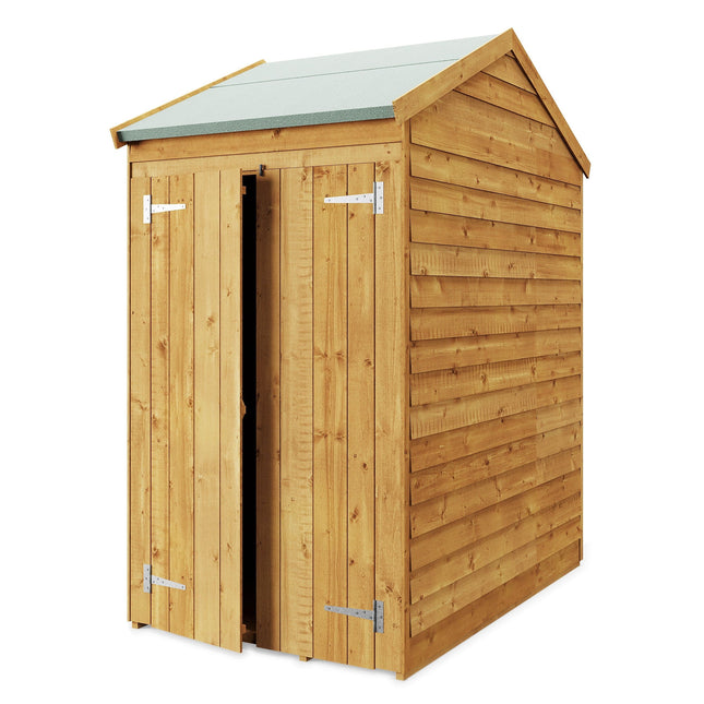 Store More Wooden Shed Windowless Store More 4x6 Overlap Apex Shed SM-OL-A-4x6WL 5055280414509
