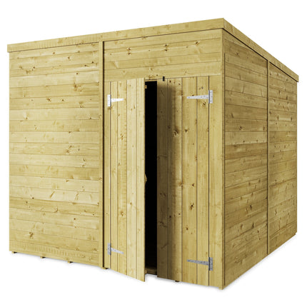 Store More Wooden Shed Windowless Store More 8x8 Tongue and Groove Pent Shed SM-TG-P-8x8WL 5055280413458