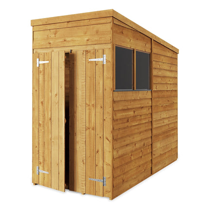 Store More Wooden Shed Windows Store More 4 x 8 Pressure Treated Overlap Pent Shed SM-OL-P-4x8W Store More 4 x 8 Pressure Treated Overlap Pent Shed 5055280414394