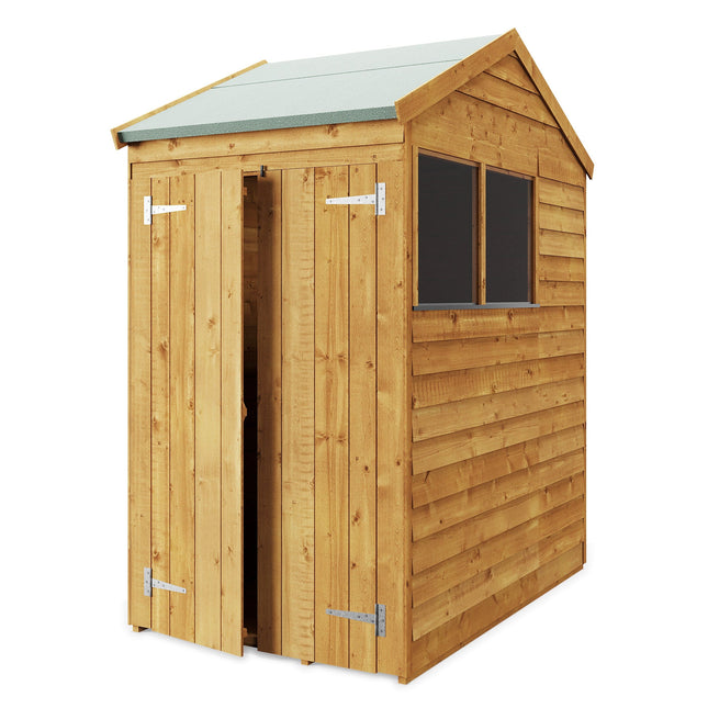 Store More Wooden Shed Windows Store More 4x6 Overlap Apex Shed SM-OL-A-4x6W 5055280414516