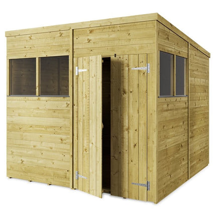 Store More Wooden Shed Windows Store More 8x8 Tongue and Groove Pent Shed SM-TG-P-8x8W 5055280413465