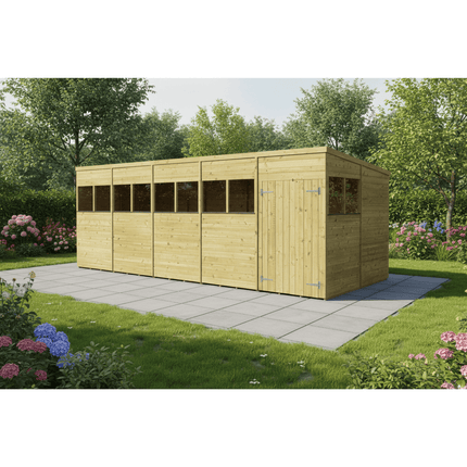 Store More Wooden Sheds Store More 20 x 8 Tongue and Groove Pent Shed Store More 20 x 8 Tongue and Groove Pent Shed