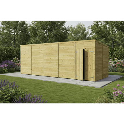 Store More Wooden Sheds Store More 20 x 8 Tongue and Groove Pent Shed Store More 20 x 8 Tongue and Groove Pent Shed