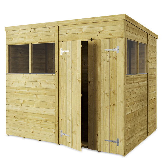 Store More Wooden Sheds Windows Store More 8 x 6 Tongue and Groove Wooden Pent Shed SM-TG-P-8x6W Store More 8 x 6 Tongue and Groove Wooden Pent Shed 5055280413342