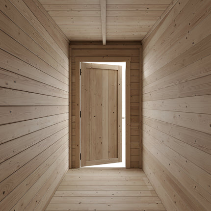 StoreMore Log Cabin Store More Darton 12ft x 8ft Pent Log Cabin Summerhouse with Side Store SM-Darton-UT-12x8 Store More Darton 12ft x 8ft Pent Log Cabin Summerhouse with Side Store 5055280415681