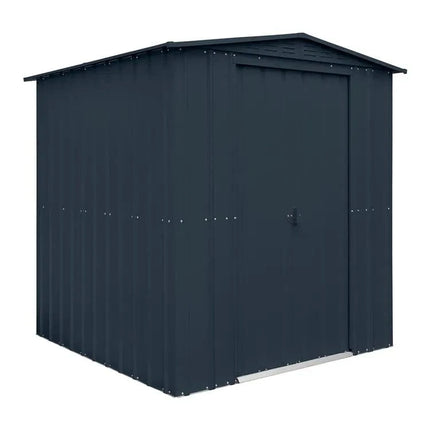 StoreMore Metal Shed Globel 6 x 6ft Grey Apex Metal Garden Shed LOTUS66 AG Globel 6 x 6ft Grey Apex Metal Garden Shed 5055280413793