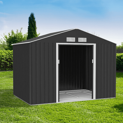 StoreMore Metal Shed Lotus Hera 9 x 6 Apex Metal Shed with Foundation Grid LH-9X6-APEX-MS Lotus Hera 9 x 6 Apex Metal Shed with Foundation Grid 5055280416497