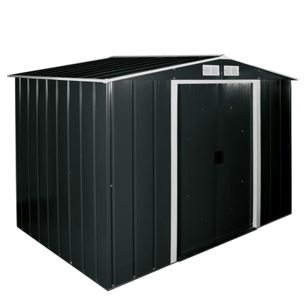 StoreMore Metal Shed Sapphire 8 x 8 Apex Grey Metal Shed SAPPHIRE88GREY Sapphire 8 x 8 Apex Grey Metal Shed 5055280416633