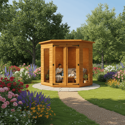 Wildlands Summerhouses Wildlands 6x6 Full Pane Corner Summerhouse 060718KB01 Wildlands 6x6 Full Pane Corner Summerhouse 5060969166570