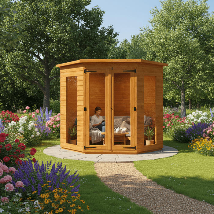 Wildlands Summerhouses Wildlands 6x6 Full Pane Corner Summerhouse 060718KB01 Wildlands 6x6 Full Pane Corner Summerhouse 5060969166570