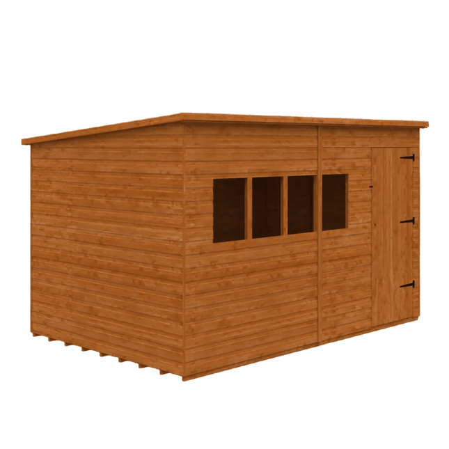 Wildlands Wooden Sheds Wildlands 12 x 8 Deluxe Pent Shiplap Shed 030410RM83 Wildlands 12 x 8 Deluxe Pent Shiplap Shed