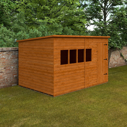 Wildlands Wooden Sheds Wildlands 12 x 8 Deluxe Pent Shiplap Shed 030410RM83 Wildlands 12 x 8 Deluxe Pent Shiplap Shed