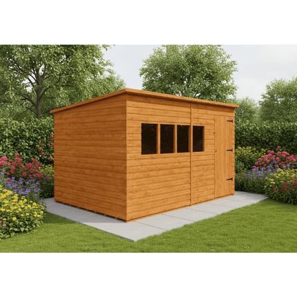 Wildlands Wooden Sheds Wildlands 12 x 8 Deluxe Pent Shiplap Shed 030410RM83 Wildlands 12 x 8 Deluxe Pent Shiplap Shed