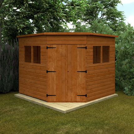 Wildlands Wooden Sheds Wildlands 8 x 8 Corner Shiplap Shed 191208JS02 Wildlands 8 x 8 Corner Shiplap Shed 5057942240655