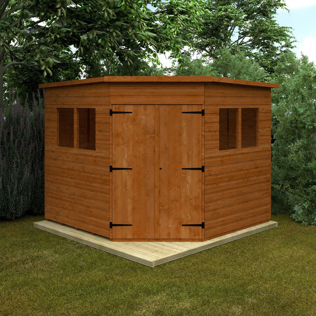 Wildlands Wooden Sheds Wildlands 8 x 8 Corner Shiplap Shed 191208JS02 Wildlands 8 x 8 Corner Shiplap Shed 5057942240655