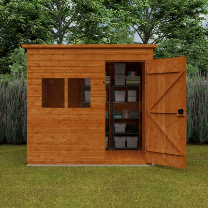 Wildlands Wooden Sheds Wildlands 8 x 8 Deluxe Pent Shiplap Shed 030410RM81 Wildlands 8 x 8 Deluxe Pent Shiplap Shed 5057941036525