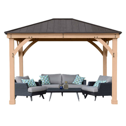 Yardistry Direct Gazebo Yardistry Meridian 10ft x 12ft (3m x 3.7m) Wooden Gazebo Yardistry Meridian 10ft x 12ft (3m x 3.7m) Wooden Gazebo