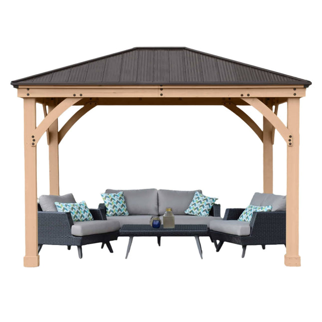 Yardistry Direct Gazebo Yardistry Meridian 10ft x 12ft (3m x 3.7m) Wooden Gazebo Yardistry Meridian 10ft x 12ft (3m x 3.7m) Wooden Gazebo