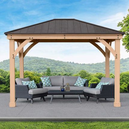 Yardistry Direct Gazebo Yardistry Meridian 10ft x 12ft (3m x 3.7m) Wooden Gazebo Yardistry Meridian 10ft x 12ft (3m x 3.7m) Wooden Gazebo
