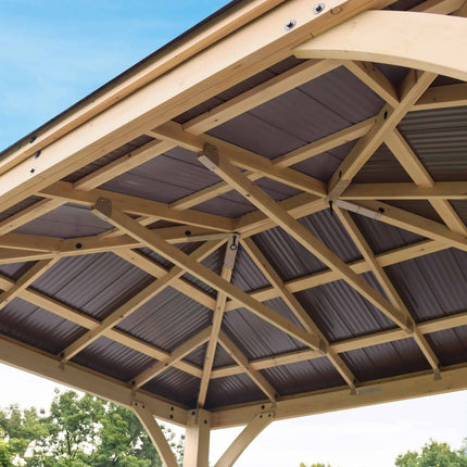 Yardistry Direct Gazebo Yardistry Meridian 10ft x 12ft (3m x 3.7m) Wooden Gazebo Yardistry Meridian 10ft x 12ft (3m x 3.7m) Wooden Gazebo