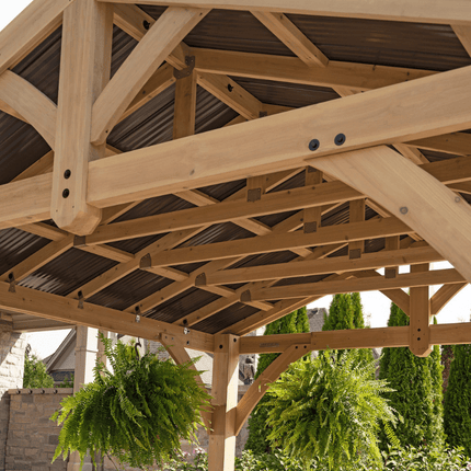 Yardistry Direct Gazebos Yardistry Carolina Wooden Pavilion with Roof – 13ft x 11ft (4m x 3.4m) YM11726X Yardistry Carolina Wooden Pavilion with Roof – 13ft x 11ft (4m x 3.4m) 0628222117261