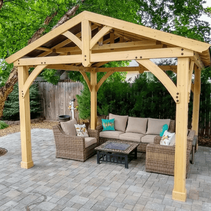 Yardistry Direct Gazebos Yardistry Carolina Wooden Pavilion with Roof – 13ft x 11ft (4m x 3.4m) YM11726X Yardistry Carolina Wooden Pavilion with Roof – 13ft x 11ft (4m x 3.4m) 0628222117261