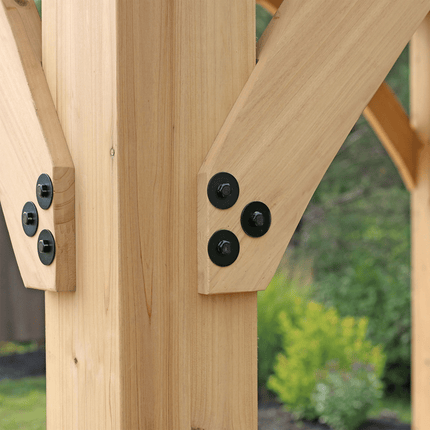 Yardistry Direct Gazebos Yardistry Wooden Gazebo 12ft x 12ft (3.7m x 3.7m), Meridian Series YM11769 Yardistry Wooden Gazebo 12ft x 12ft (3.7m x 3.7m), Meridian Series 5061042030481