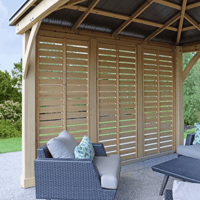 Yardistry Direct Gazebos Yardistry Wooden Gazebo 12ft x 12ft (3.7m x 3.7m) with Single Wall Yardistry Wooden Gazebo 12ft x 12ft (3.7m x 3.7m) with Single Wall