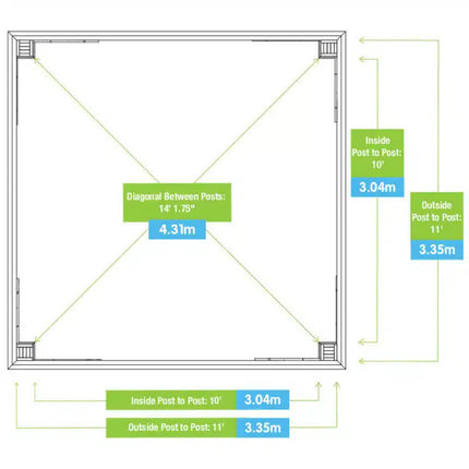 Yardistry Direct Gazebos Yardistry Wooden Gazebo 12ft x 12ft (3.7m x 3.7m) with Triple Wall Yardistry Wooden Gazebo 12ft x 12ft (3.7m x 3.7m) with Triple Wall