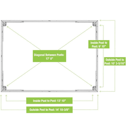 Yardistry Direct Gazebos Yardistry Wooden Gazebo 12ft x 16ft (3.7m x 4.9m), Meridian Series Yardistry Wooden Gazebo 12ft x 16ft (3.7m x 4.9m), Meridian Series