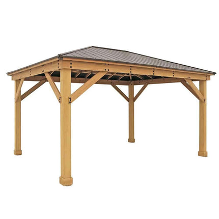 Yardistry Direct Gazebos Yardistry Wooden Gazebo 12ft x 16ft (3.7m x 4.9m), Meridian Series Yardistry Wooden Gazebo 12ft x 16ft (3.7m x 4.9m), Meridian Series