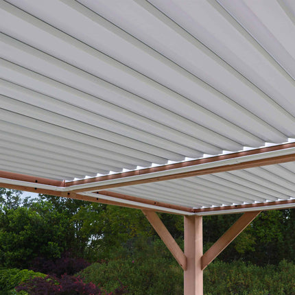 Yardistry Direct Pergola Yardistry 14 x 12 Wooden Pergola With Louvered Roof Yardistry 14 x 12 Wooden Pergola With Louvered Roof