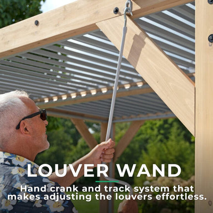Yardistry Direct Pergola Yardistry Meridian 10ft x 20ft (3m x 6m) Pergola Room with Louvered Roof Yardistry Meridian 10ft x 20ft (3m x 6m) Pergola Room with Louvered Roof
