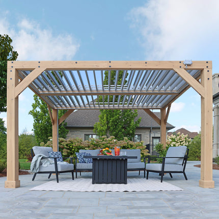Yardistry Direct Pergola Yardistry Meridian Wood Room with Louvered Roof 10ft x 12ft (3m x 3.7m) Yardistry Meridian Wood Room with Louvered Roof 10ft x 12ft (3m x 3.7m)